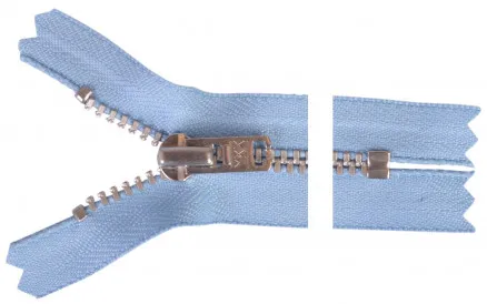 YKK Lynlås Aluminium 22cm 4mm Lyseblå